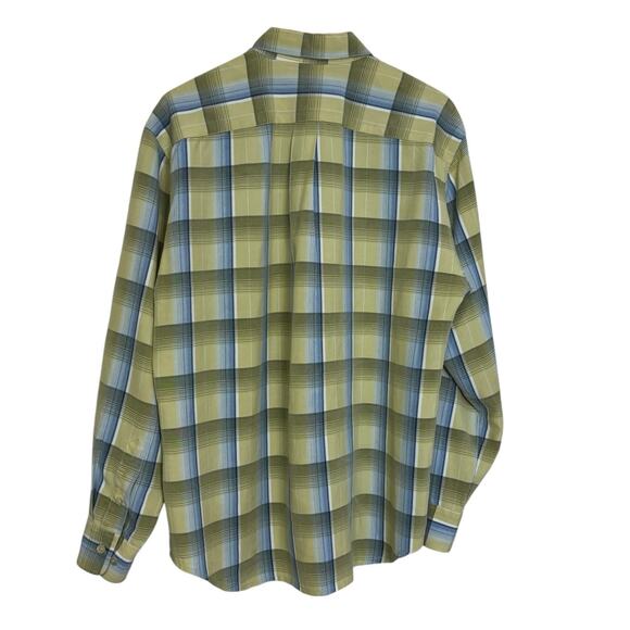 Tommy Bahama Men's Button Down Yellow Blue Green Plaid Shirt Size XL - Picture 3 of 9